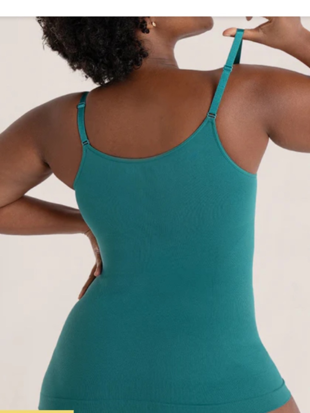 Shapermint Essentials All Day Every Day Scoop Neck Cami Sz L in Forest Green - Picture 2 of 5